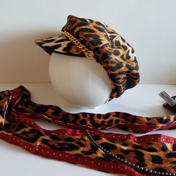 Dior Women\'s Leopard Hat and Silk Scarf main image 12